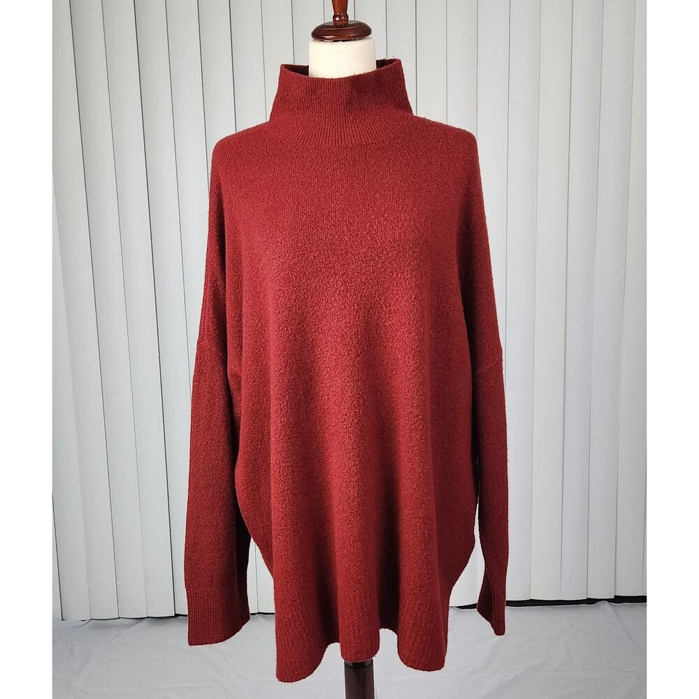 Abercrombie & Fitch Mock Neck Sweater Pullover Long Sleeve Maroon Size XL